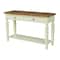 International Concepts Vista Solid Wood Console/Sofa Table with Shelf and 2 Drawers - Hickory/Shell OT79-15S - alternate 1